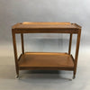 Rolling Walnut Bar Cart