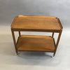 Rolling Walnut Bar Cart