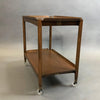Rolling Walnut Bar Cart