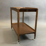 Rolling Walnut Bar Cart