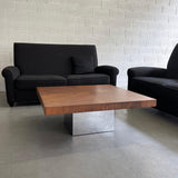 Walnut And Chrome Coffee Table By Milo Baughman For Thayer Coggin