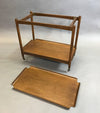 Rolling Walnut Bar Cart