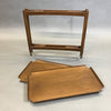 Rolling Walnut Bar Cart