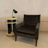 Charcoal Velvet Club Lounge Chair Attributed To Paul McCobb