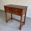Industrial Mahogany Examination Console Table By Bausch & Lomb