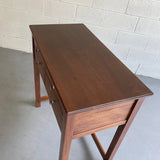 Industrial Mahogany Examination Console Table By Bausch & Lomb