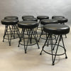 Iron and Vinyl Swivel Stools