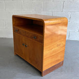 Biedermeier Style Satinwood Nighstand Cabinet