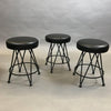 Iron and Vinyl Swivel Stools
