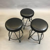 Iron and Vinyl Swivel Stools