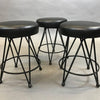 Iron and Vinyl Swivel Stools
