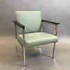 Chrome and Linen Armchair