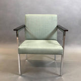 Chrome and Linen Armchair