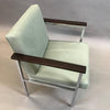 Chrome and Linen Armchair