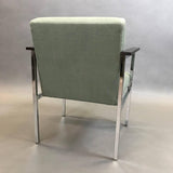 Chrome and Linen Armchair