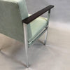 Chrome and Linen Armchair