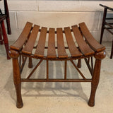 Egyptian Revival Light Slat Oak Thebes Stool, Liberty & Co.