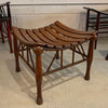 Egyptian Revival Light Slat Oak Thebes Stool, Liberty & Co.