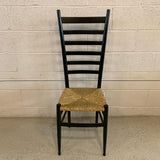Ladder Back Accent Side Chair In The Style Of Gio Ponti