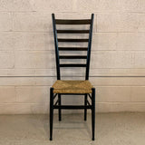 Ladder Back Accent Side Chair In The Style Of Gio Ponti