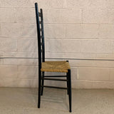 Ladder Back Accent Side Chair In The Style Of Gio Ponti