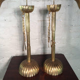 Large Brass Candle Holders