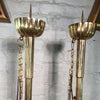 Large Brass Candle Holders