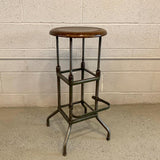 Early 20th Century Industrial Drafting Stool With Footrest