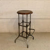 Early 20th Century Industrial Drafting Stool With Footrest