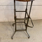 Early 20th Century Industrial Drafting Stool With Footrest