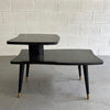 Mid Century Modern Cerused Mahogany Stepped Side Table
