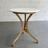 Early 20th Century Round Vitrolite Glass Café Table