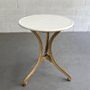 Early 20th Century Round Vitrolite Glass Café Table
