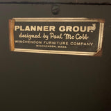 Paul McCobb Planner Group Glass Front Bookcase Cabinet