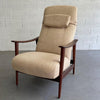 Danish Modern High Back Teak Recliner Lounge Chair by Arnt Lande