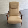 Danish Modern High Back Teak Recliner Lounge Chair by Arnt Lande
