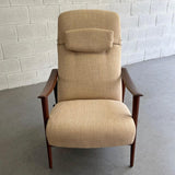 Danish Modern High Back Teak Recliner Lounge Chair by Arnt Lande