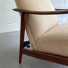 Danish Modern High Back Teak Recliner Lounge Chair by Arnt Lande