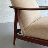 Danish Modern High Back Teak Recliner Lounge Chair by Arnt Lande