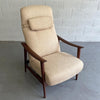 Danish Modern High Back Teak Recliner Lounge Chair by Arnt Lande