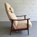 Danish Modern High Back Teak Recliner Lounge Chair by Arnt Lande