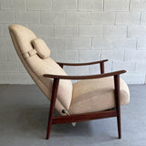 Danish Modern High Back Teak Recliner Lounge Chair by Arnt Lande