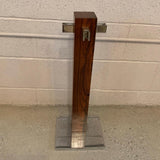 Italian Modernist Chrome And Rosewood Fireplace Tool Set