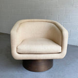 Brass Swivel Club Chair By Leon Rosen For Pace