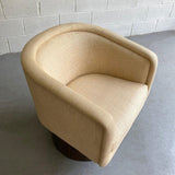 Brass Swivel Club Chair By Leon Rosen For Pace