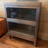 Industrial Brushed Steel 2 Stack Barrister Book Case By Globe Wernicke