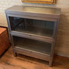 Industrial Brushed Steel 2 Stack Barrister Book Case By Globe Wernicke