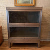 Industrial Brushed Steel 2 Stack Barrister Book Case By Globe Wernicke