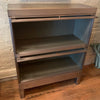 Industrial Brushed Steel 2 Stack Barrister Book Case By Globe Wernicke