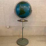 Industrial Military Standing Chalk Globe By A.J. Nystrom